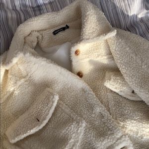 Oversized Teddy Cropped Jacket